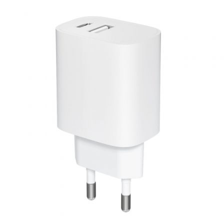Leotec Cargador de Pared 20W USB-C PD 3.0 y USB-A Blanco LECSPH20W2W Leotec Cargador de Pared 20W USB-C PD 3.0 y USB-A Blanco LECSPH20W2W